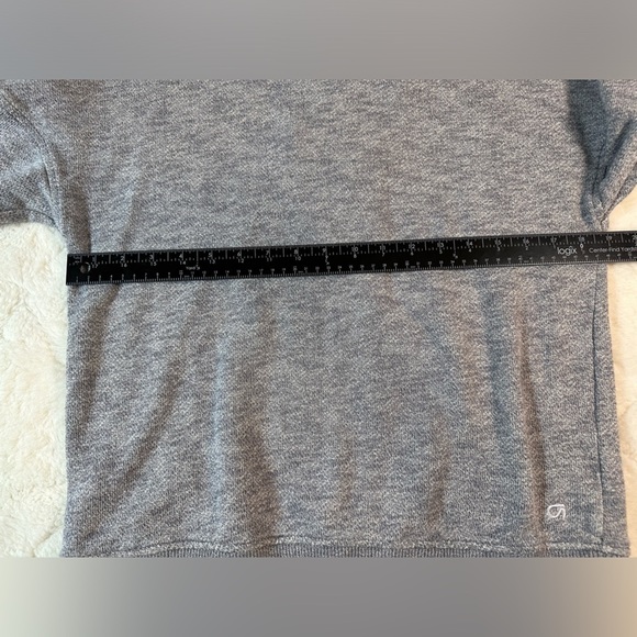 Gap Fit cross back wide semi crop sweat shirt women’s size S small gray - Picture 4 of 7